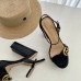 Gucci Heel 10cm Platform Sandals with Double G 573021 Original Quality Black 2019