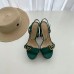 Gucci Heel 10cm Platform Sandals with Double G 573021 Original Quality Green 2019