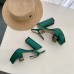 Gucci Heel 10cm Platform Sandals with Double G 573021 Original Quality Green 2019