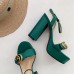 Gucci Heel 10cm Platform Sandals with Double G 573021 Original Quality Green 2019