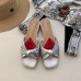 Gucci Front Knot Leather Slide Sandals 577231 Metallic Silver 2019