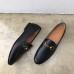 Gucci Black Jordaan horsebit loafer 404069