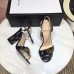 Gucci Logo Leather with Double G 7/10cm Heel Sandals Black 2018