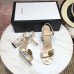 Gucci Logo Leather with Double G 7/10cm Heel Sandals 2018