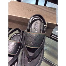 Gucci summer 2015 men thong sandals Black