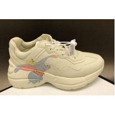 Women and Men Gucci Rhyton Dumbo Sneakers in White Leather