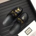 Gucci &amp; Disney Horsebit Detail Embroidered Leather Men's Slipper 459090 Black 2017