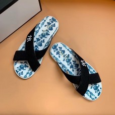 Gucci NY GG Canvas Men's Crossover Slide Sandals Black 2019