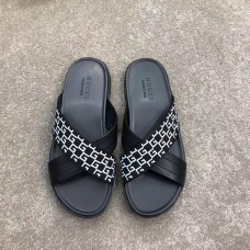 Gucci Men's Crossover Slide Sandals White G Logo 2019
