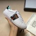 Gucci Ace Leather Embroidered Feline Head Low-top Sneaker 457132 White