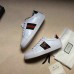 Gucci Ace Leather Embroidered Feline Head Low-top Sneaker 457132 White