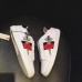 Gucci Ace Leather Embroidered Pierced Heart Low-top Sneaker 472990 White