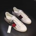 Gucci Ace Leather Embroidered Pierced Heart Low-top Sneaker 472990 White