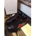 Gucci Ace Leather Embroidered Pierced Heart Low-top Sneaker 472990 Black