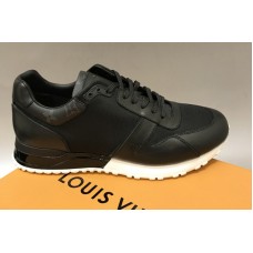 Louis Vuitton 1A5AX9 LV Run Away Sneaker in Monogram Eclipse canvas and Black calf leather