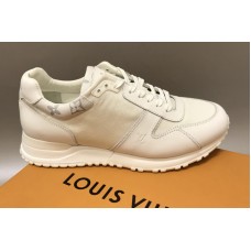 Louis Vuitton 1A5AXR LV Run Away Sneaker in Monogram Eclipse canvas and White calf leather