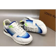 Louis Vuitton 1A5ZX4 LV Run Away sneaker in White/Blue calf leather