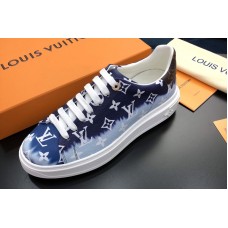 Louis Vuitton 1A7UMD LV Escale Time Out sneaker in Blue Patent Monogram canvas