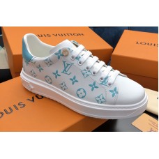 Louis Vuitton 1A87N2 LV Time Out sneaker in Light Blue/White Calf leather