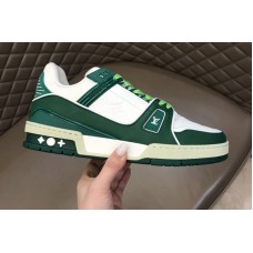 Louis Vuitton 1A812G LV Trainer sneaker in Green/White calf leather