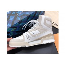 Louis Vuitton 1A7P25 LV Trainer sneaker boot in White Calf leather