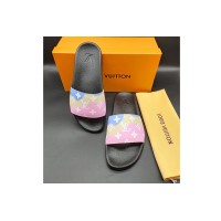 Louis Vuitton 1A3PSB LV Waterfront Mule Sandal in Pink Monogram rubber