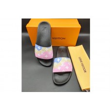 Louis Vuitton 1A3PSB LV Waterfront Mule Sandal in Pink Monogram rubber