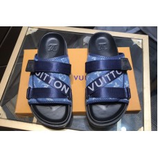 Louis Vuitton 1A5HQL LV Honolulu Mule in Monogram Denim With Blue