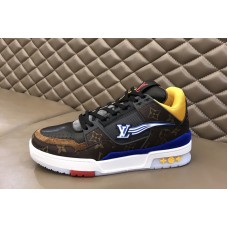 Louis Vuitton 1A8AAS LV Trainer sneaker in Monogram canvas, mesh and suede calf leather