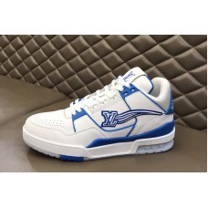 Louis Vuitton 1A8AGO LV Trainer sneaker in Azur Blue With White Calf leather