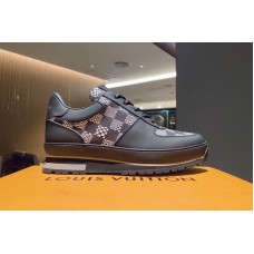 Louis Vuitton 1A5SDA LV Harlem richelieu sneaker in Calf leather and Damier Graphite canvas