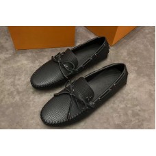 Louis Vuitton LV Arizona Mocassin Shoes Black Calf Leather