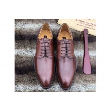 Louis Vuitton LV City Derby Shoes Brown Calf Leather