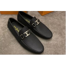 Louis Vuitton LV Hockenheim Loafer And Shoes Black Calf Leather Silver Buckle