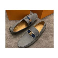 Louis Vuitton LV Hockenheim Loafer And Shoes Gray Calf Leather