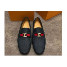 Louis Vuitton LV Hockenheim Loafer And Shoes Navy Blue Calf Leather