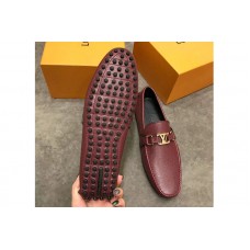 Louis Vuitton LV Hockenheim Loafer And Shoes Red Calf Leather