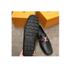 Louis Vuitton LV Monte Carlo Moccasin Shoes Black Calf Leather