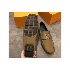 Louis Vuitton LV Monte Carlo Moccasin Shoes Brown Suede Leather