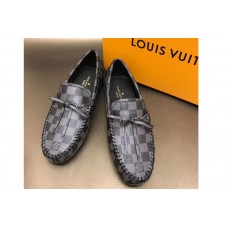 Louis Vuitton LV Arizona Moccasin Shoes Damier Graphite Canvas