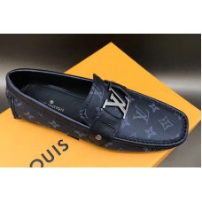 Louis Vuitton LV Monte Carlo Moccasin Shoes Monogram Eclipse Canvas