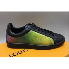 Louis Vuitton 1A5HC4 LV Luxembourg Sneaker And Shoes Black Leather And Monogram textile
