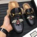 Gucci Black Princetown Slipper With Bee