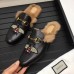 Gucci Black Princetown Slipper With Bee