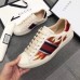 Gucci Men's Ace White Sneaker With Flames