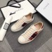 Gucci Men's Ace White Sneaker With Flames