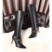 Gucci Black Leather Sylvie Knee Boots