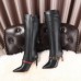 Gucci Black Leather Sylvie Knee Boots