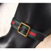 Gucci Black Leather Sylvie Knee Boots