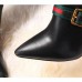 Gucci Black Leather Sylvie Knee Boots